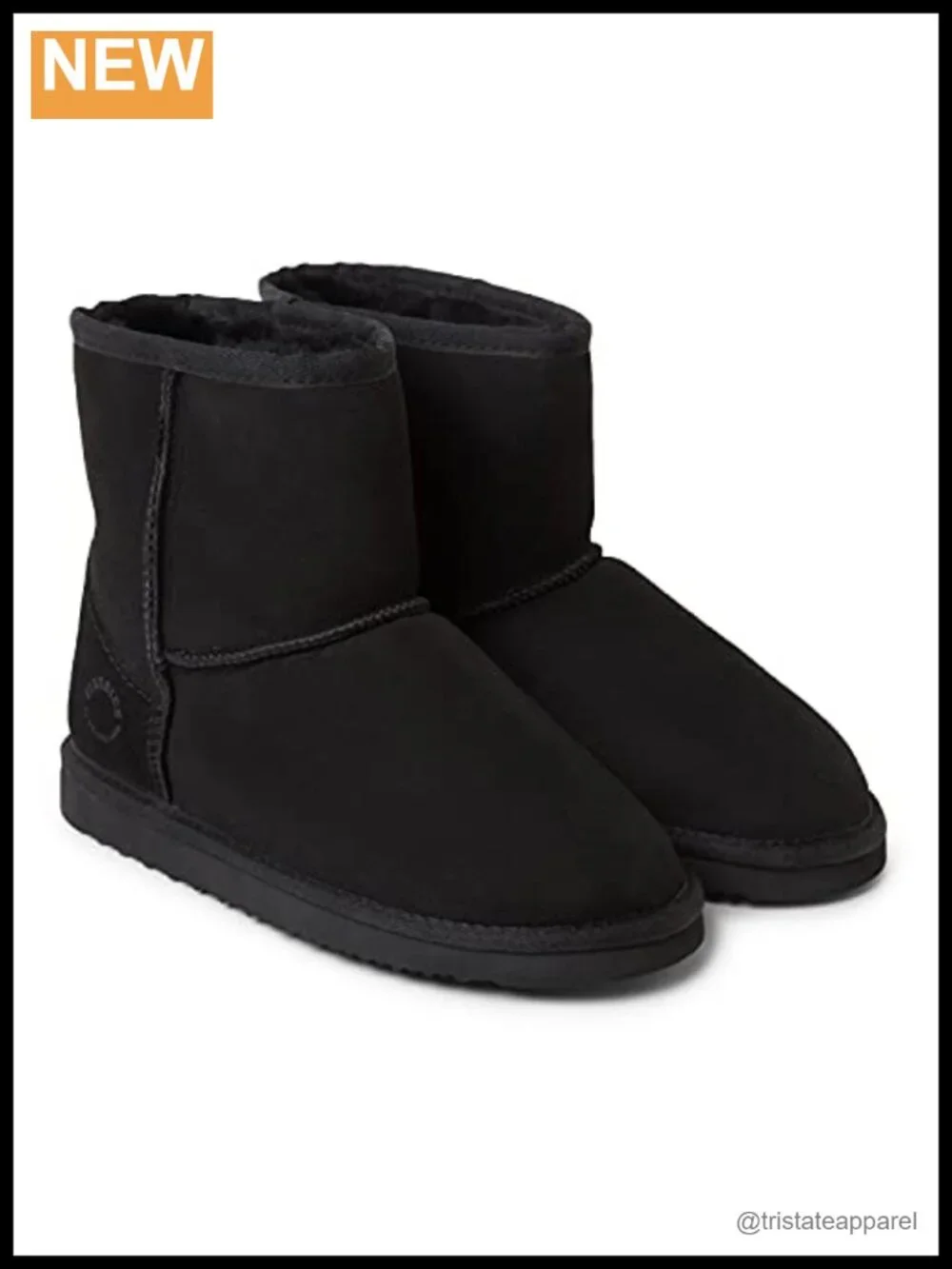 Women's Mid Calf Shearling Boots Indoor/Outdoor Slip On Suede Faux Fur